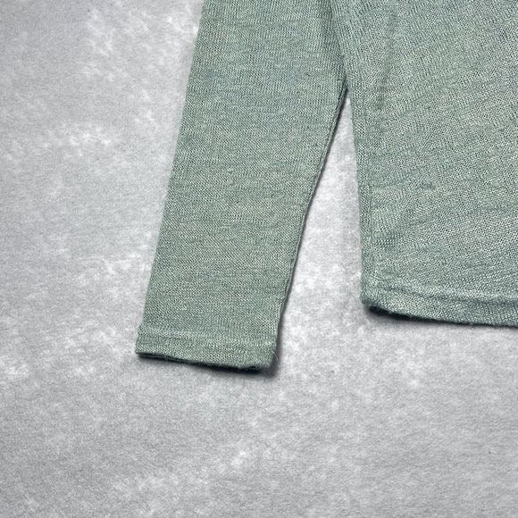 Soft Surroundings Sweater Womens Size Medium Green Sage 1/2 Zip Pullover - Picture 6 of 13